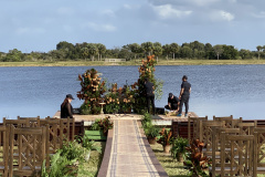 We can LIVE STREAM YOUR WEDDING your private dock in your backyard.