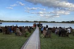 We can LIVE STREAM YOUR WEDDING your private dock in your backyard.