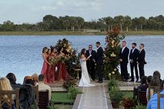We can LIVE STREAM YOUR WEDDING your private dock in your backyard.